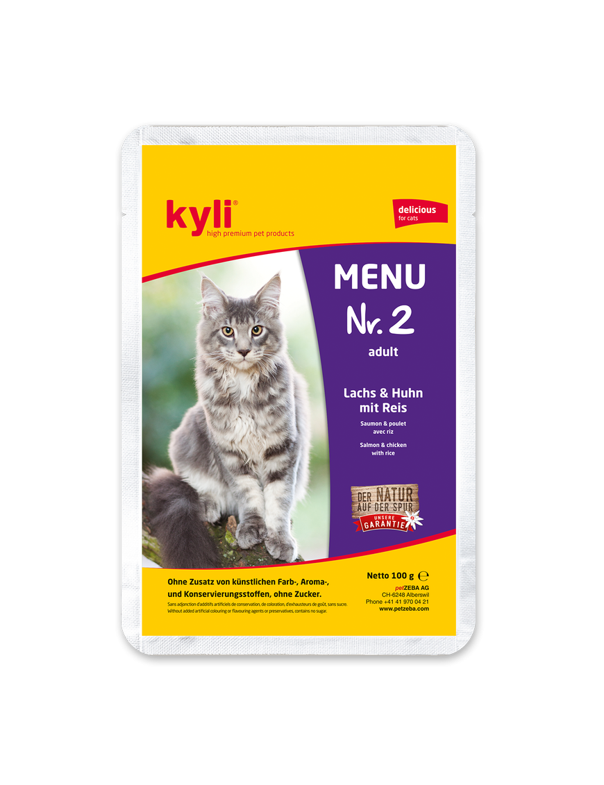 Kyli Menu no 2 Adulte Saumon & poulet 100 g