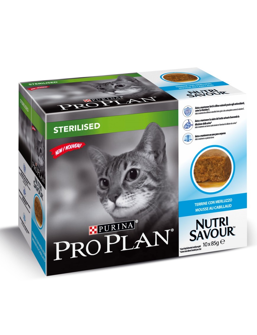Pro Plan Nutrisavour sterilised Cabillaud 10x75 g