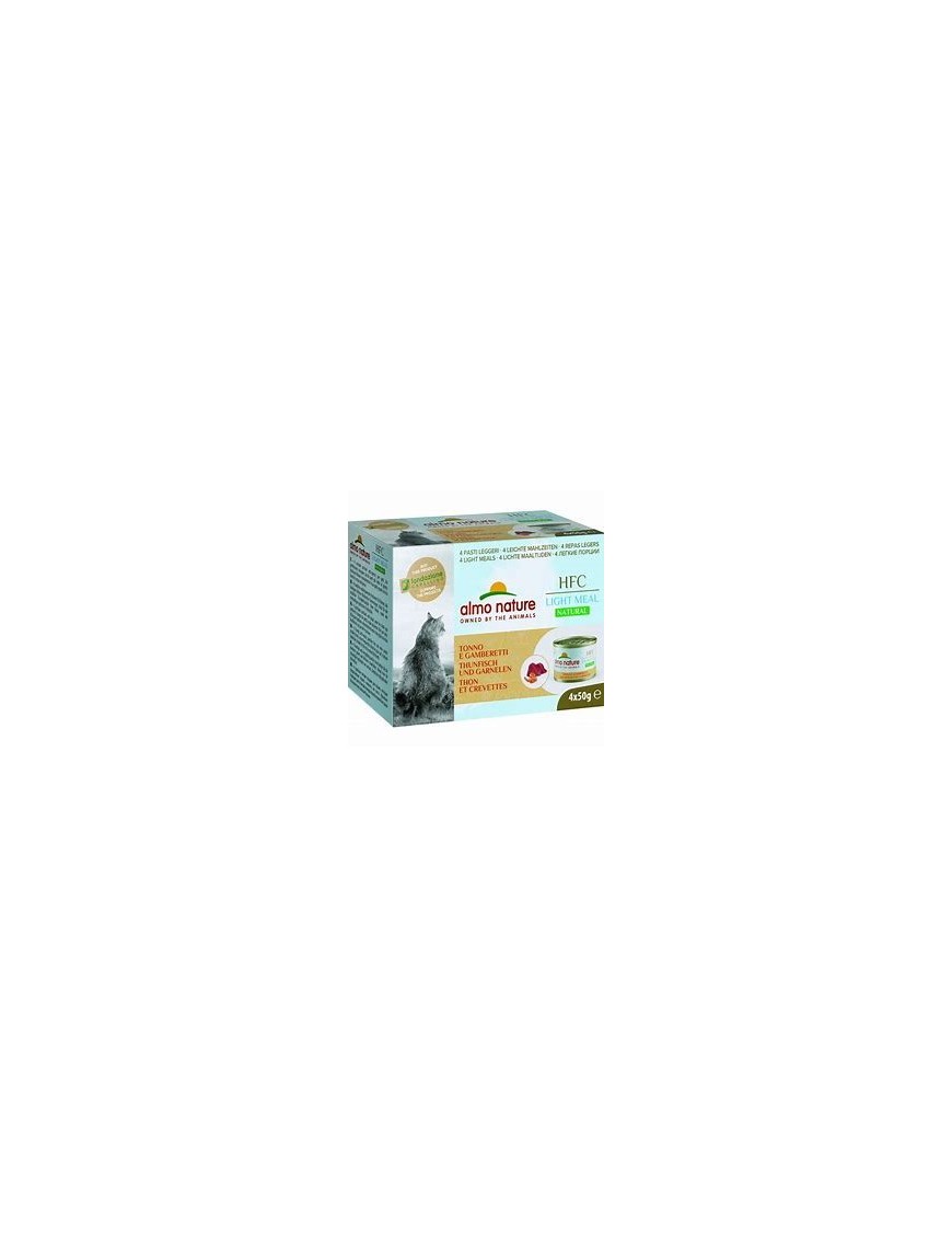 Almo Natural Light Meal Thon et crevettes boîtes 4x50 g