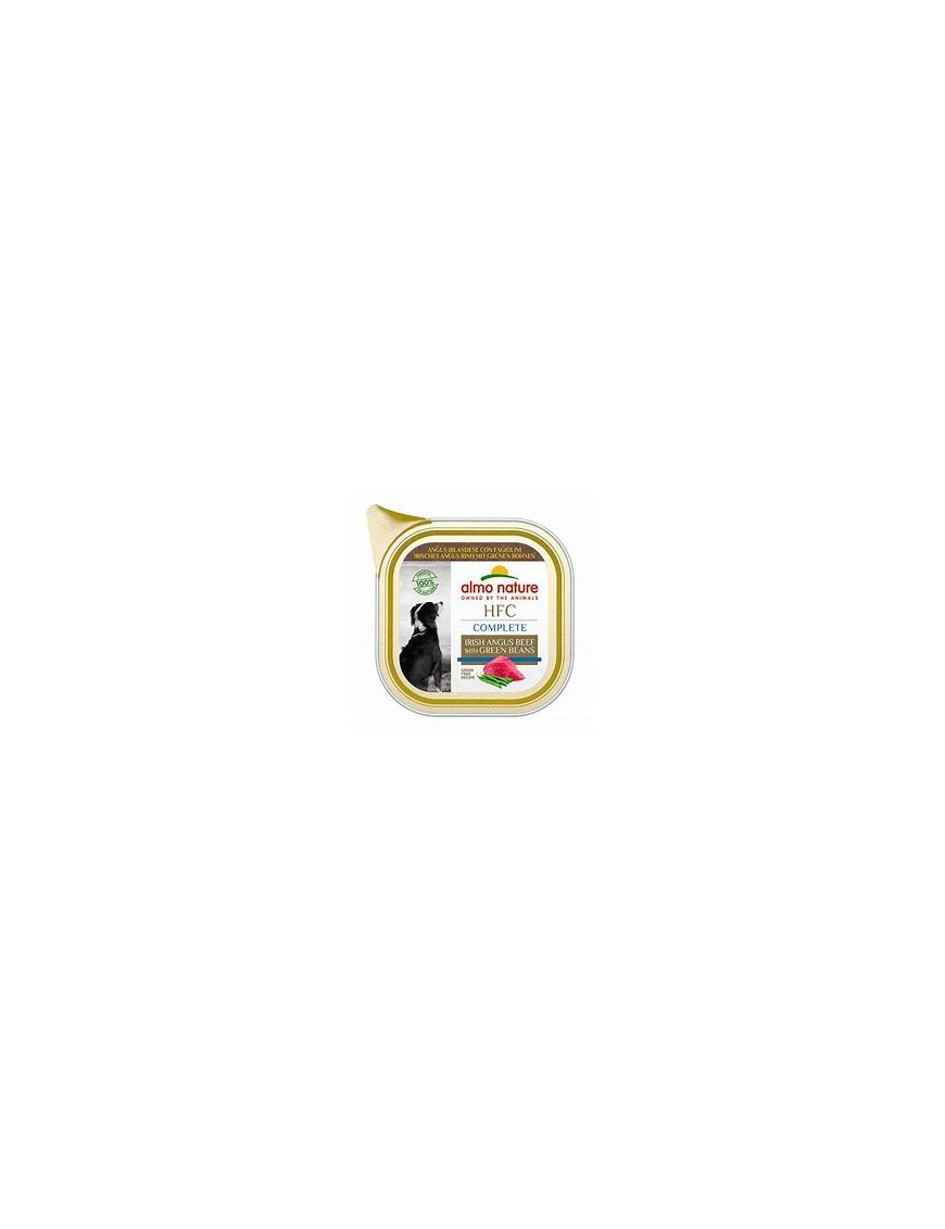 Almo Complete Boeuf Angus irlandais aus haricots verts barquette 85 g