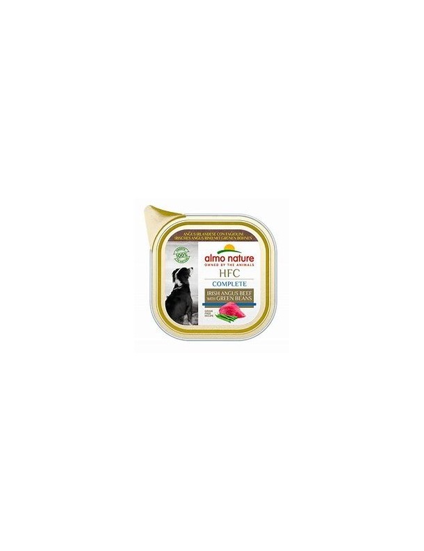 Almo Complete Boeuf Angus irlandais aus haricots verts barquette 85 g