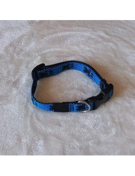 Collier Bleu pattes noires