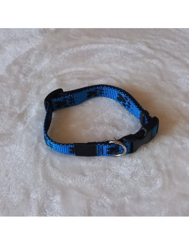 Collier Bleu pattes noires
