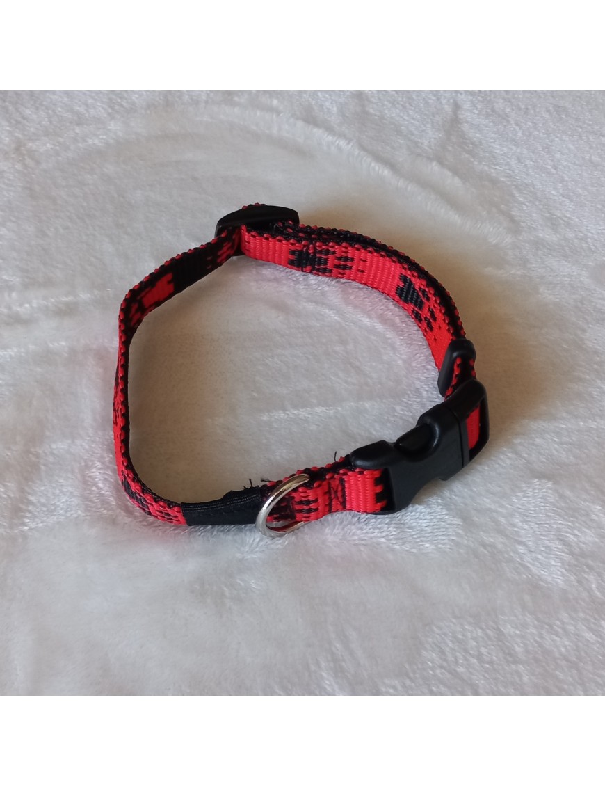 Collier Rouge pattes noires
