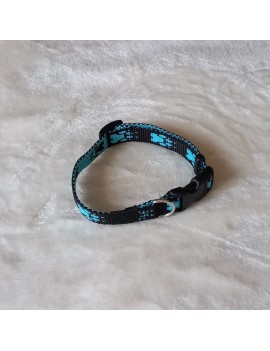 Collier Noir pattes turquoises