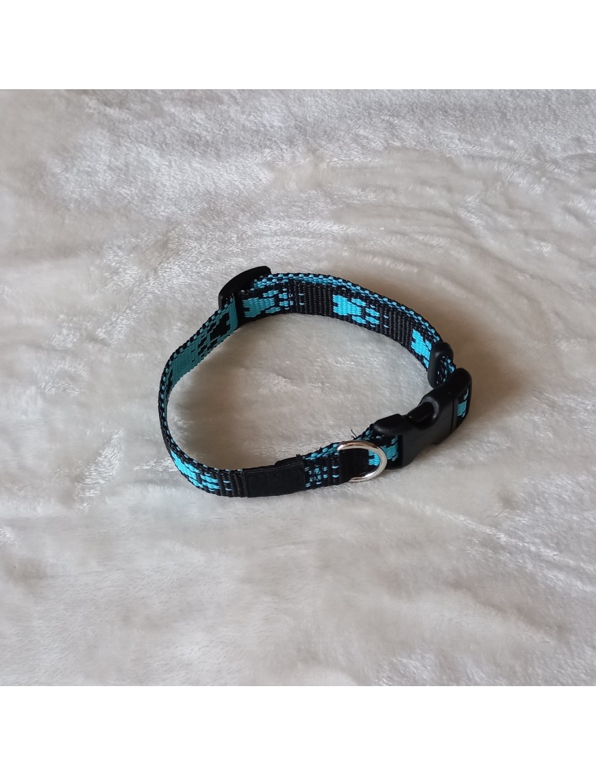 Collier Noir pattes turquoises