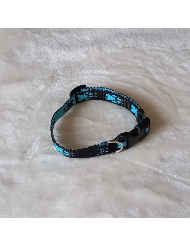 Collier Noir pattes turquoises