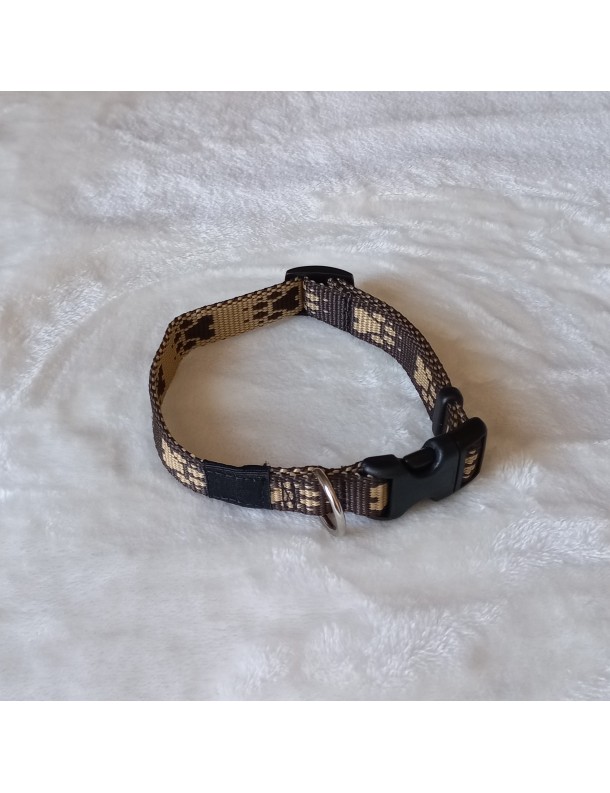 Collier Brun pattes beiges