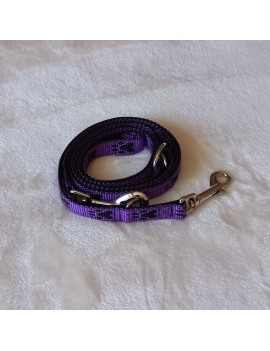 Laisse Mauve pattes noires 3 pos.