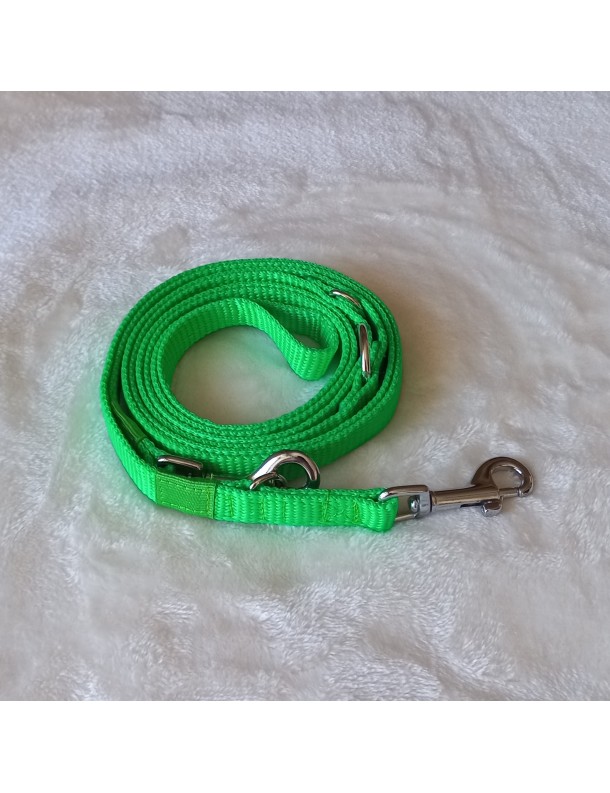 Laisse Vert fluo 3 positions