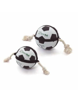 Ballon de foot avec 2 poignées en corde