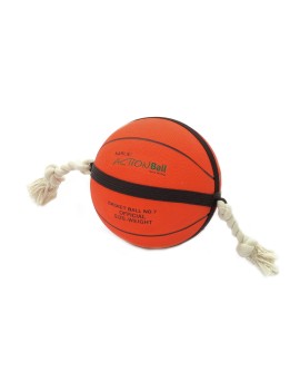 Ballon de basket avec 2 poignées en corde