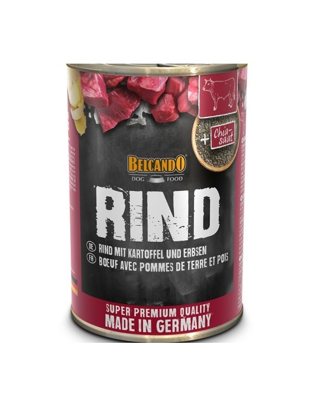 Belcando Boîte Boeuf avec pommes de terre et petits pois