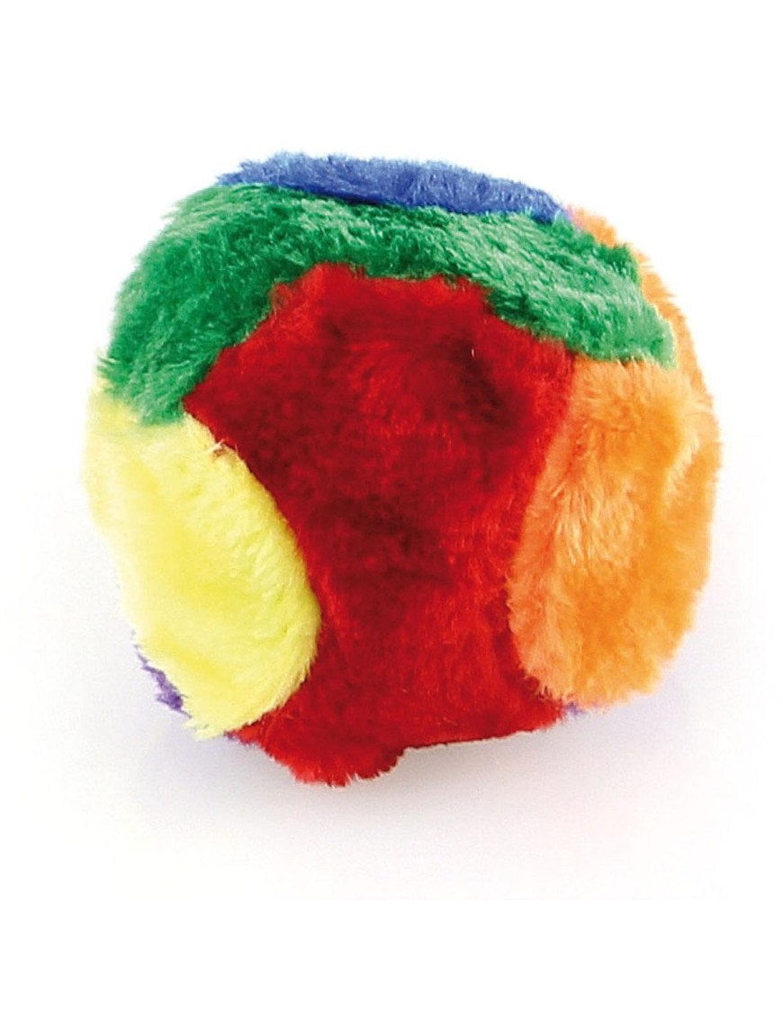 Balle colorée en peluche