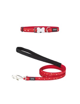 Red Dingo Laisse 3 positions Croix suisse, rouge
