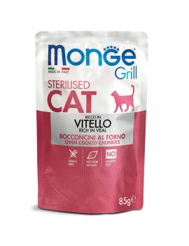 Monge Grill Stérilisé Sachet au veau, 85 g