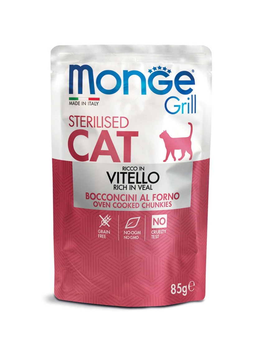 Monge Grill Stérilisé Sachet au veau, 85 g