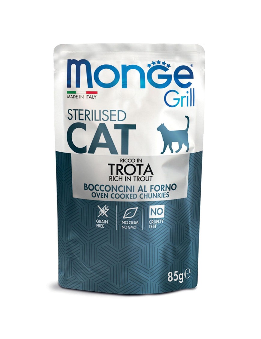 Monge Grill Stérilisé Sachet à la truite, 85 g