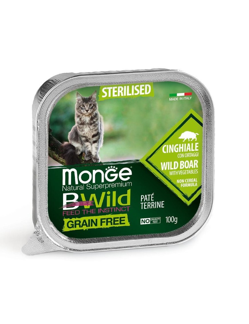 Monge BWild Grain free stérilisé Barquette au sanglier, 100 g