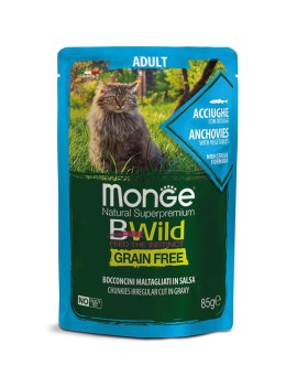 Monge BWild Grain free Sachet aux anchois, 85 g