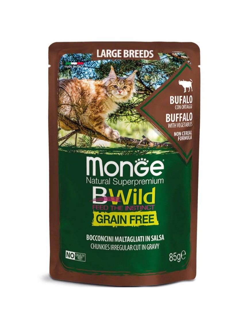 Monge BWild Grain free Large breed Sachet au buffle, 85 g