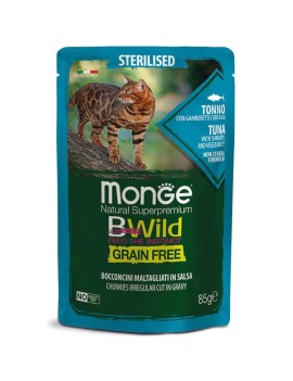 Monge BWild Grain free stérilisé Sachet au thon, 85 g