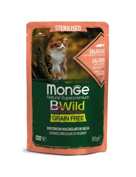 Monge BWild Grain free stérilisé Sachet au saumon, 85 g