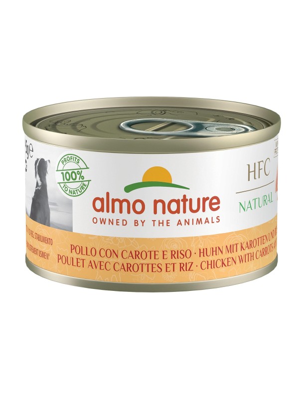Almo Natural Poulet, carottes et riz boîte 95 g