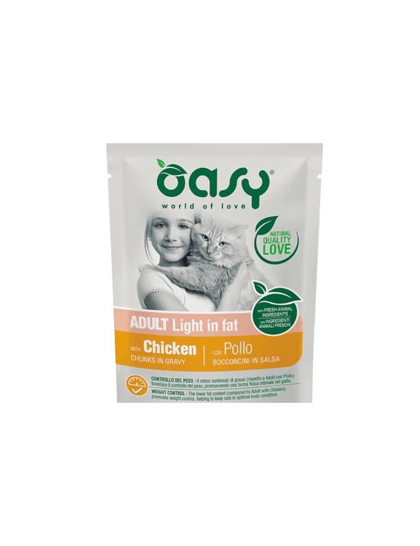 Oasy Adulte Light poulet sachet en sauce 85 g