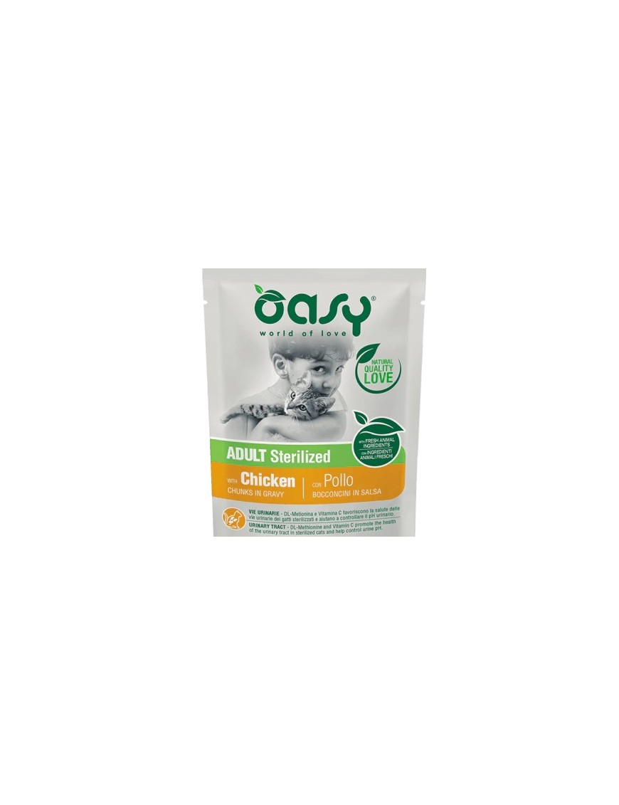 Oasy Adulte Stérilisé poulet sachet en sauce 85 g