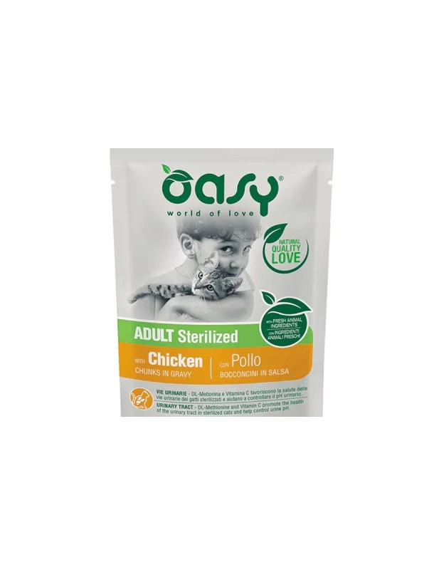 Oasy Adulte Stérilisé poulet sachet en sauce 85 g
