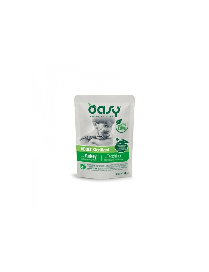 Oasy Adulte Stérilisé dinde sachet en sauce 85 g