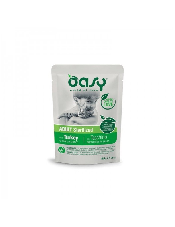Oasy Adulte Stérilisé dinde sachet en sauce 85 g