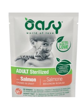 Oasy Adulte Stérilisé saumon sachet en sauce 85 g