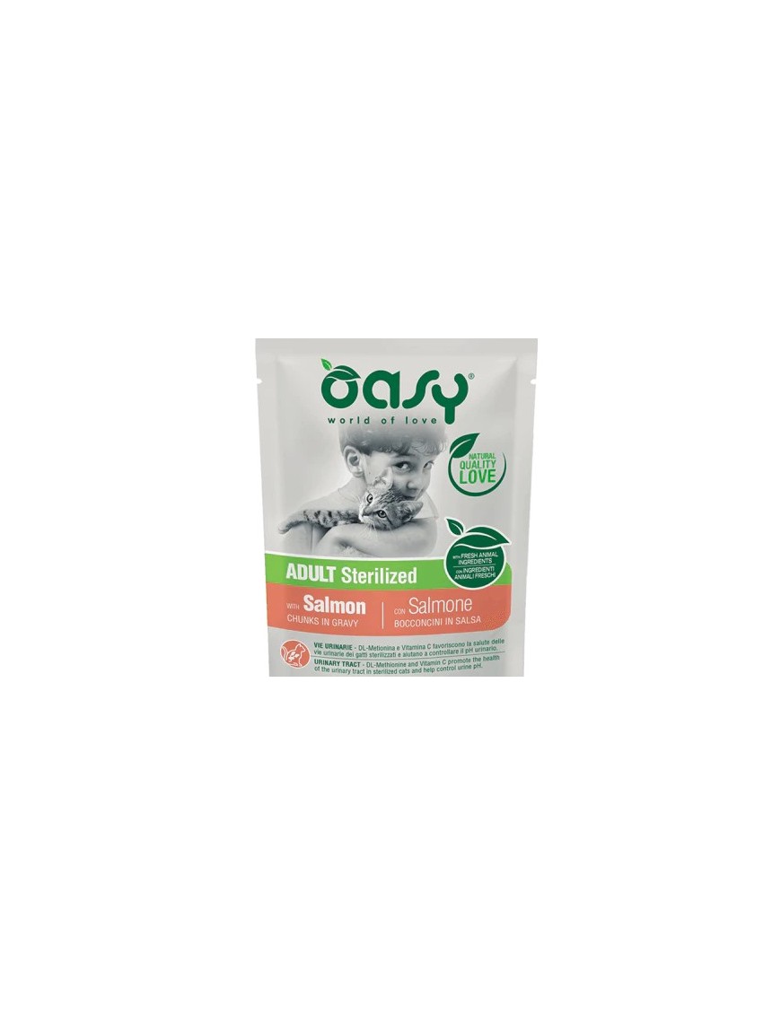 Oasy Adulte Stérilisé saumon sachet en sauce 85 g