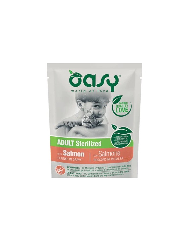 Oasy Adulte Stérilisé saumon sachet en sauce 85 g