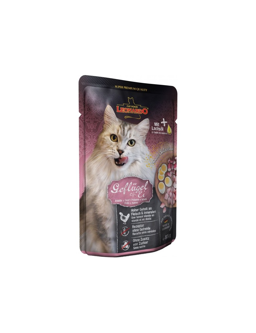 Leonardo Sachet adulte Volaille & oeuf 85 g
