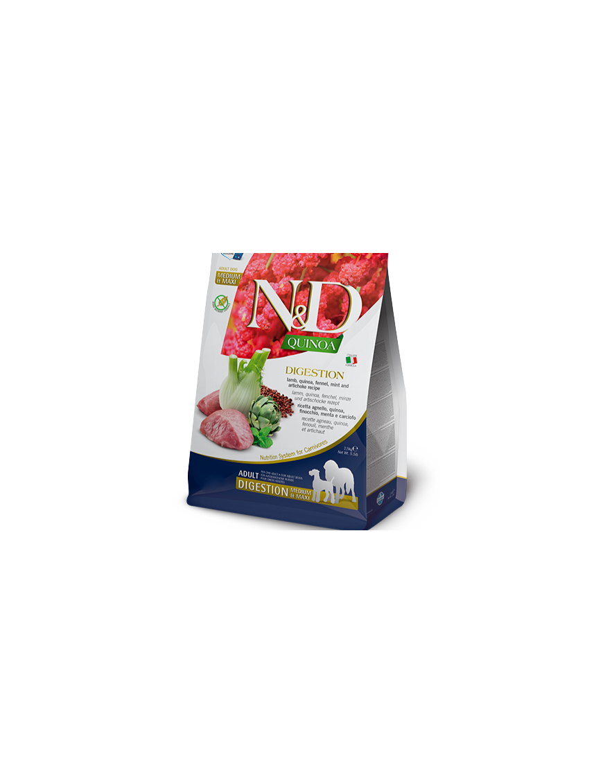 Farmina N&D Quinoa Med&maxi Digestion Agneau&Fenouil