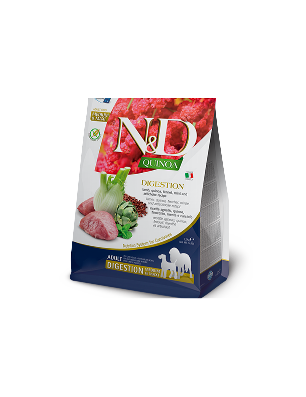 Farmina N&D Quinoa Med&maxi Digestion Agneau&Fenouil