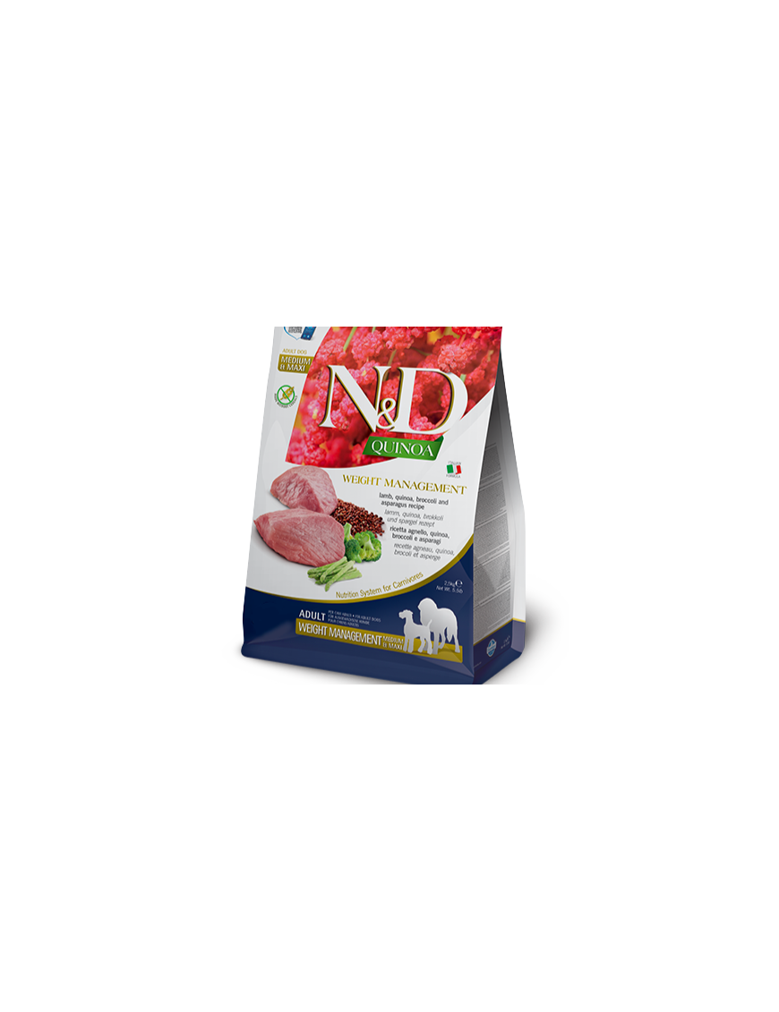 Farmina N&D Quinoa Med&maxi Weight Management Agneau&brocoli