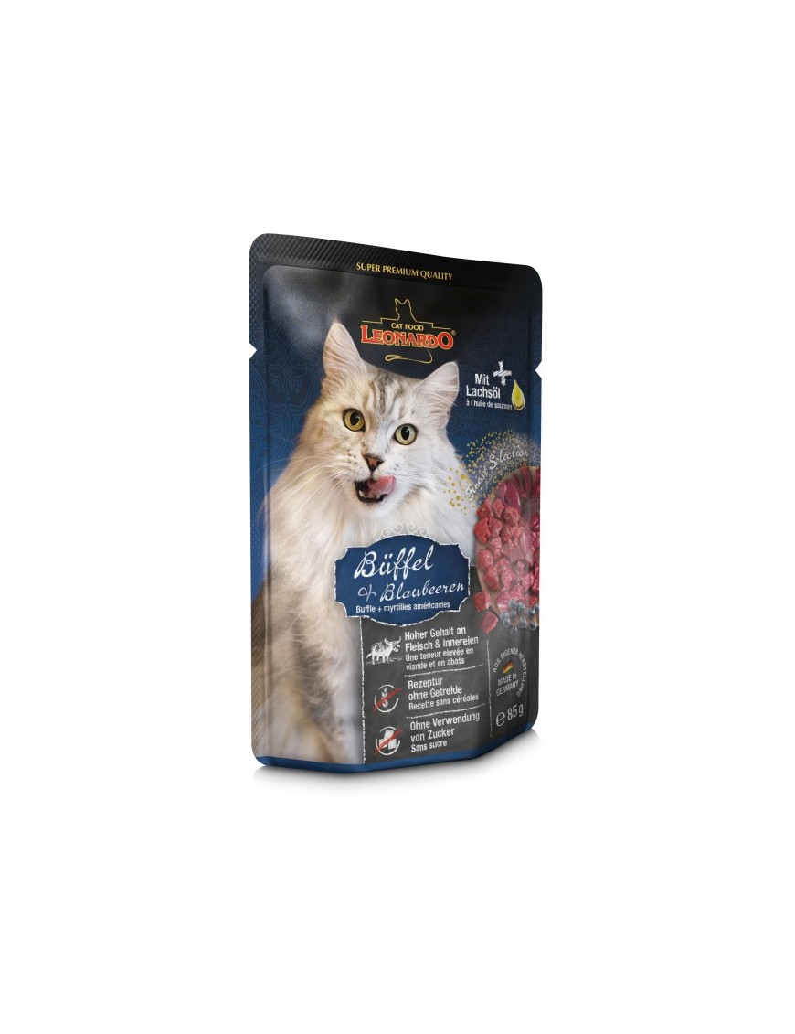 Leonardo Sachet adulte Büffle & myrtilles 85 g