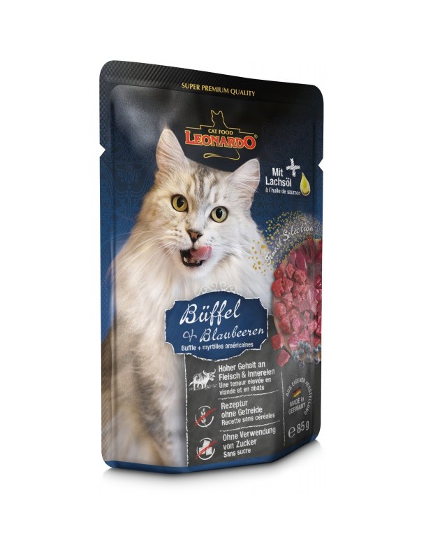 Leonardo Sachet adulte Büffle & myrtilles 85 g