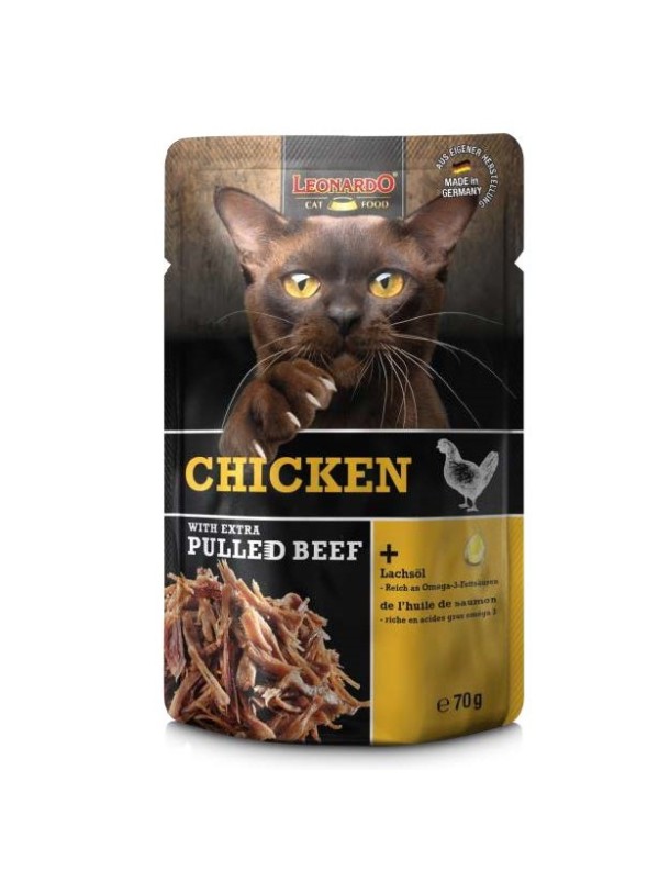 Leonardo Boeuf effiloché & poulet 70 g