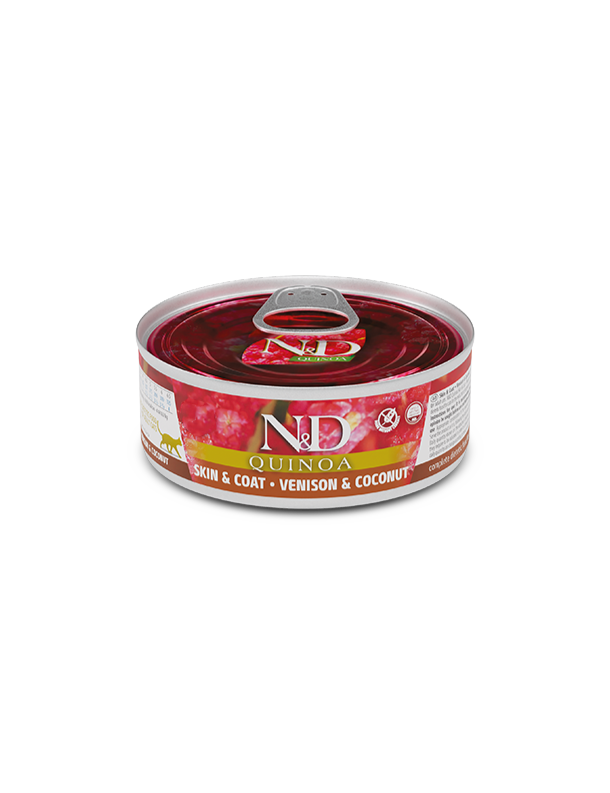 Farmina N&D Quinoa Skin&Coat Cerf, noix de coco&curcuma bte 80g