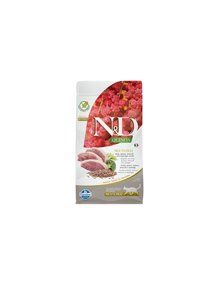 Farmina N&D Quinoa Neutered Canard, brocoli&asperge
