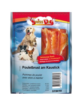 SwissDog Poitrine de poulet avec stick à mâcher 100 g