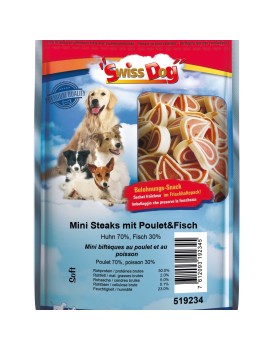 SwissDog Mini steacks au poulet&poisson