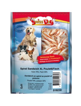SwissDog Sandwich en spirale au poulet&poisson