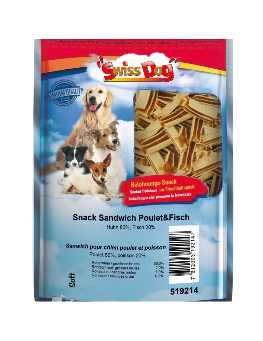 SwissDog Sandwich au poulet&poisson
