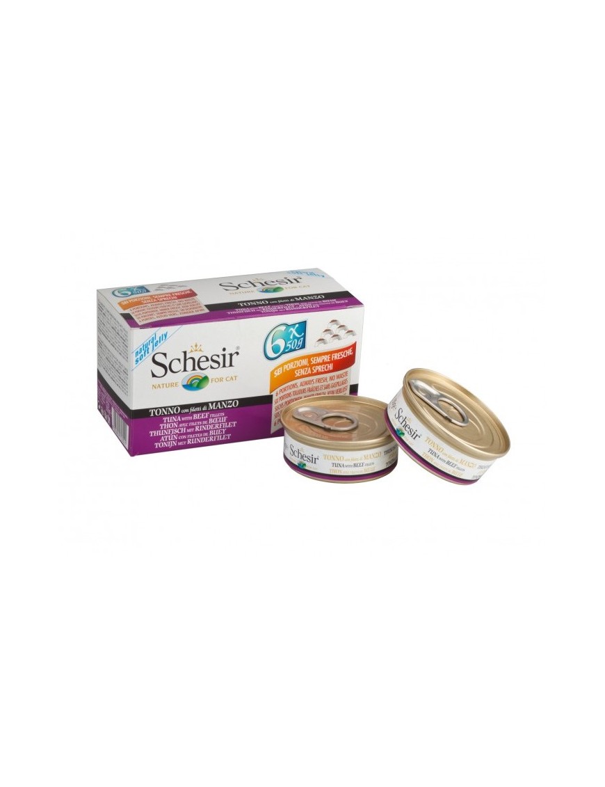 Schesir Boîtes Thon & boeuf 6x50 g